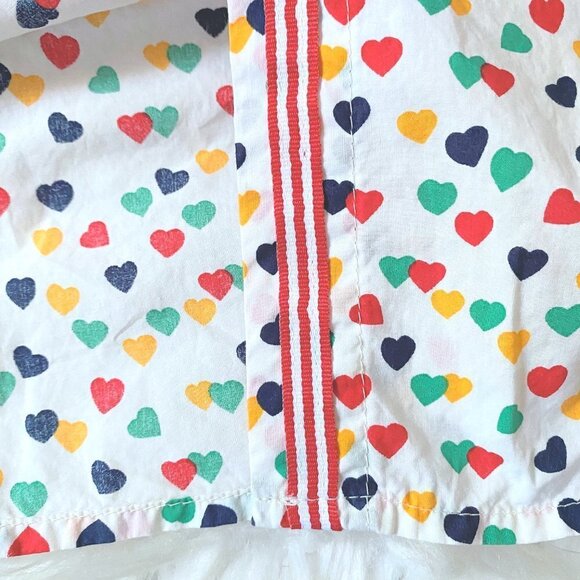 Talbots Classic Cotton Button Up Shirt Multicolor Ditsy Hearts Print size MP - Picture 6 of 8